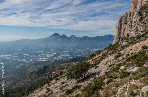 View form slope of Sierra de Bernia mountains range, near Benidorm, Spain © smoke666
