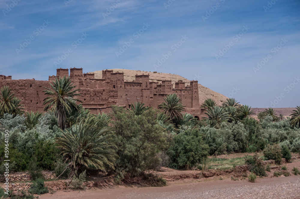 Kasbah Ait Ben Haddou in the Atlas Mountains of Morocco. Medieval fortification city, UNESCO World Heritage Site. Kasbah Ait Ben Haddou in the Atlas Mountains of Morocco. Medieval fortification city, UNESCO World Heritage Site.