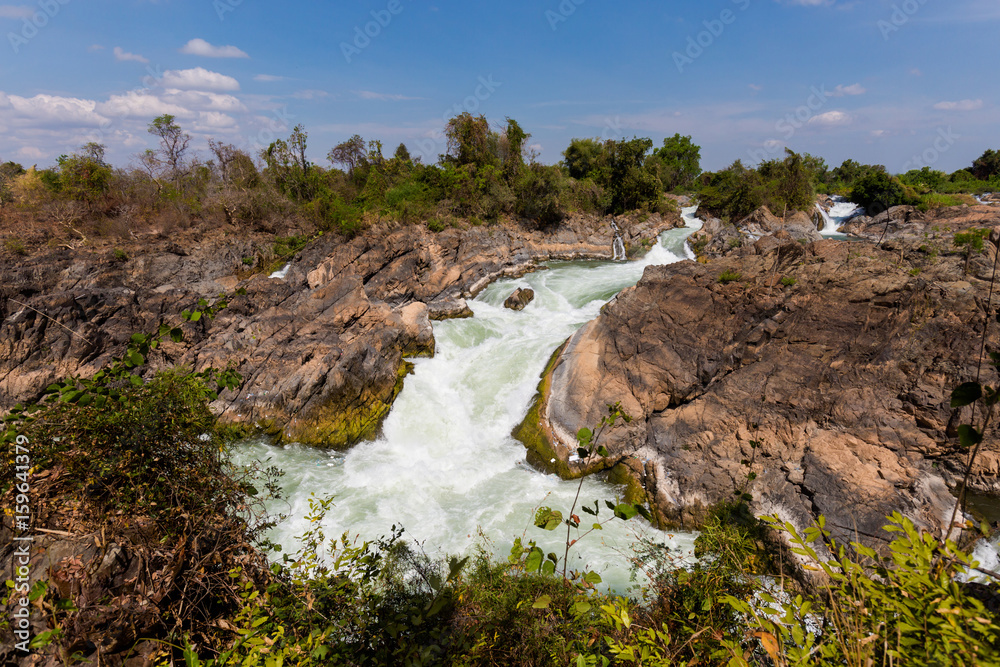 Li Phi waterfall in Laos