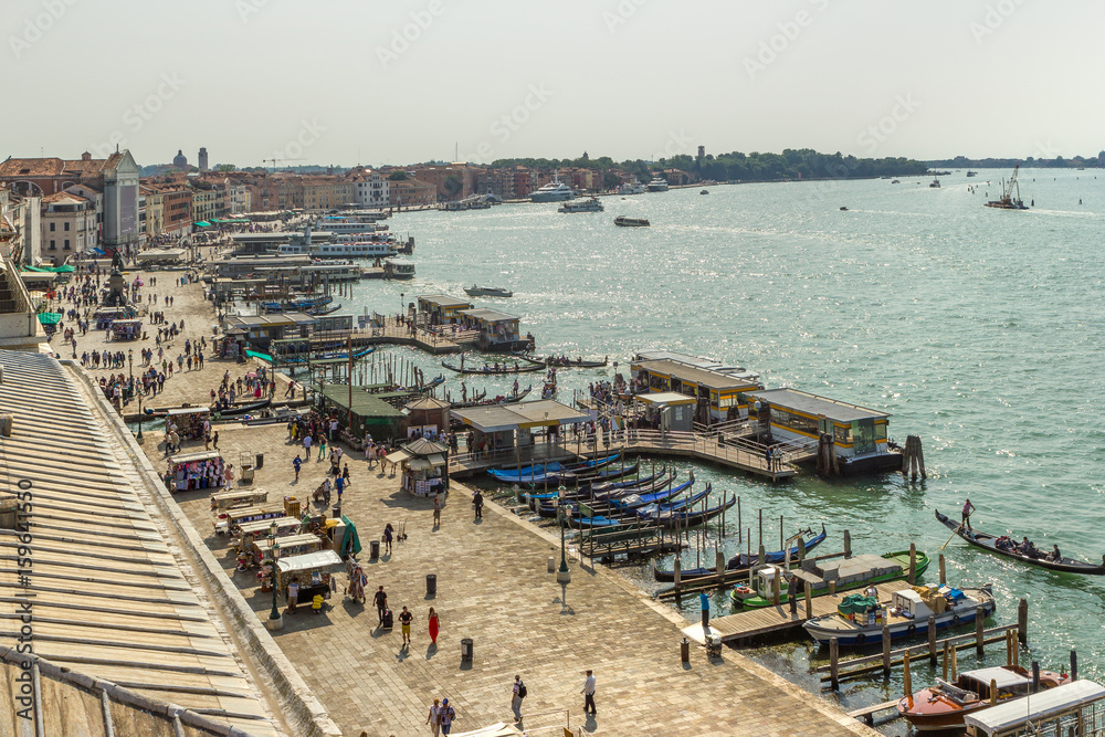 The embankment of Venice. View from above. Italy