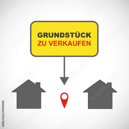 grundstück zu verkaufen gelbes schild