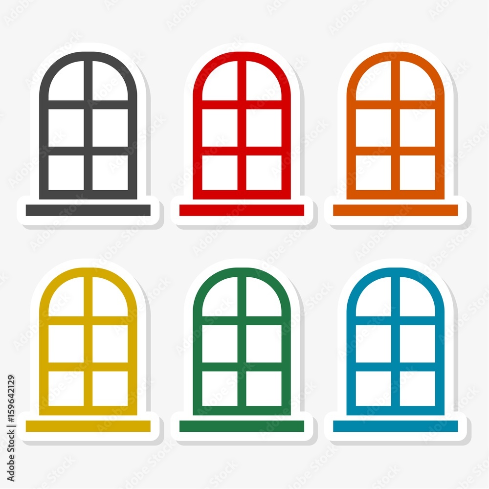 Window Icon Flat Graphic Design - Illustration Window Icon Flat Graphic Design - Illustration