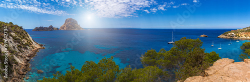 Es Vedra Felsen Panorama - Ibiza -Spanien