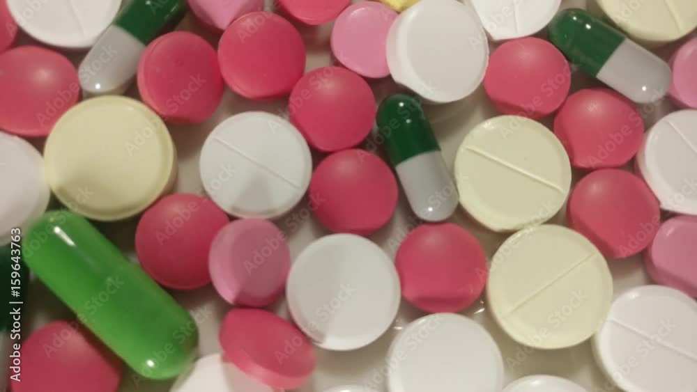 Great background of pills, capsules and tablets Without package are ...