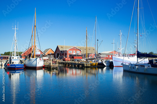 harbor with fishing boats at the north of Denmark