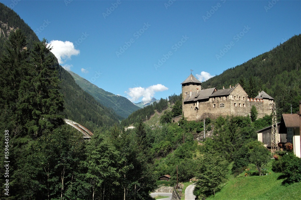 Burg in Tirol mit Wald