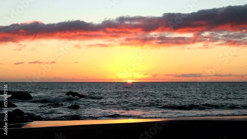 Sonnenuntergang Strand Meer La Gomera