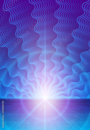 Magic abstract background with rays of light