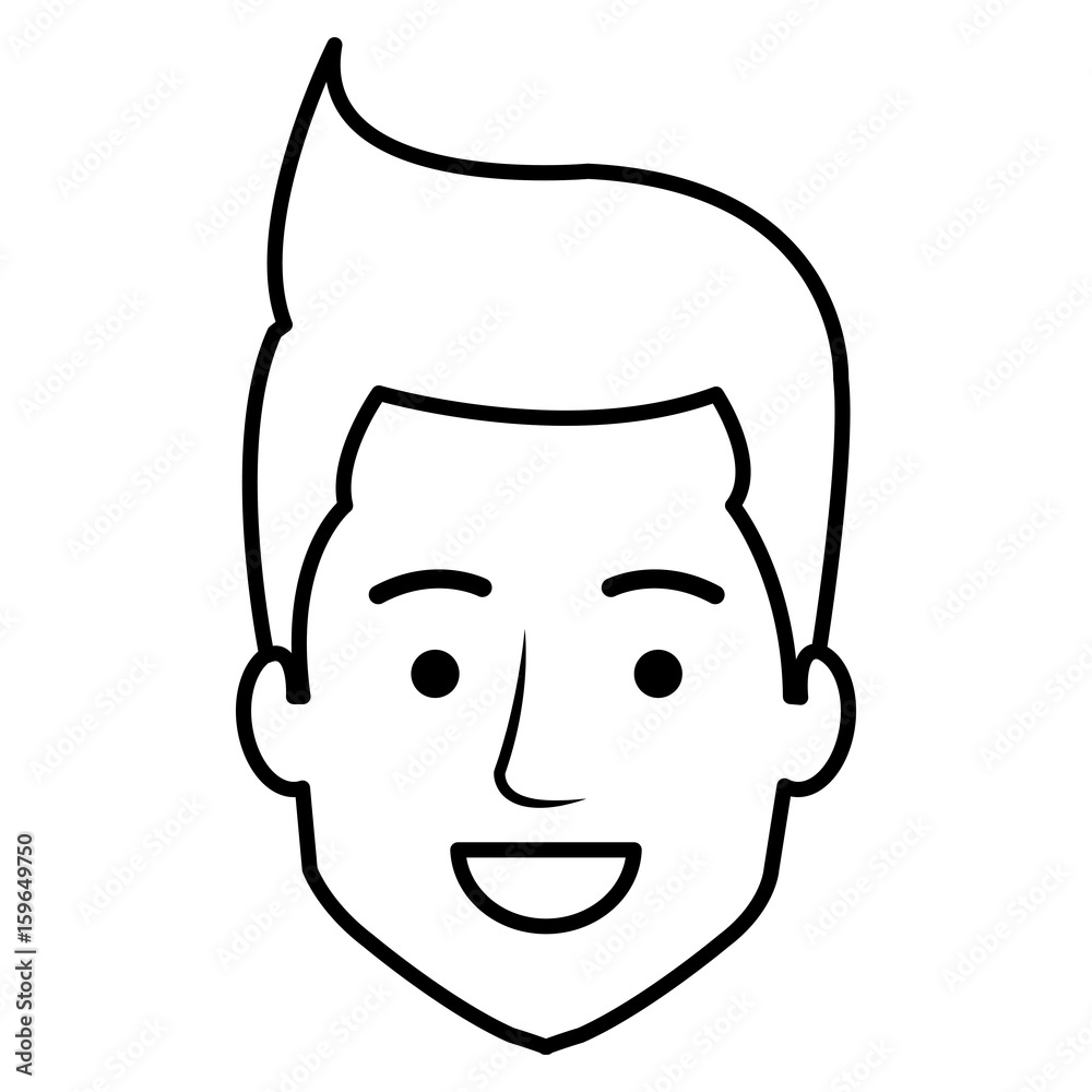 young man head avatar character vector illustration design young man head avatar character vector illustration design