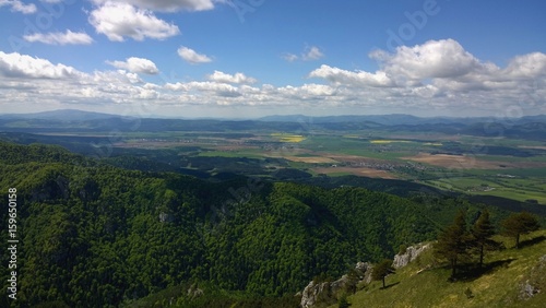 Fototapeta Naklejka Na Ścianę i Meble -  View from the hills. Ostra Peak, Velka Fatra. Slovakia