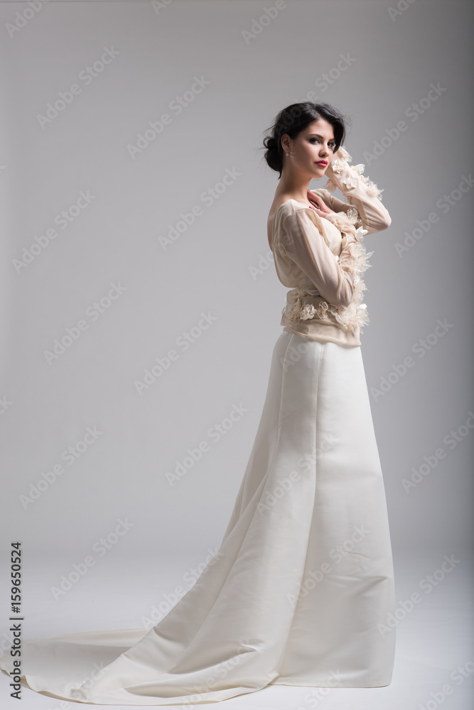 Portrait of beautiful young women in wedding dress Portrait of beautiful young women in wedding dress