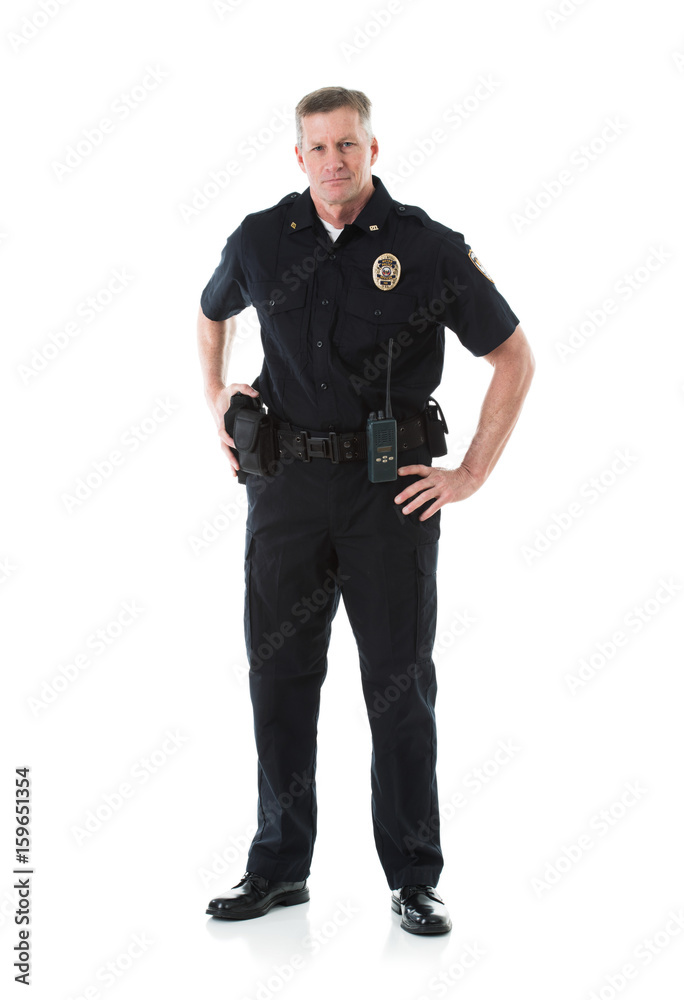 Police: Officer In Uniform Looking At Camera Police: Officer In Uniform Looking At Camera