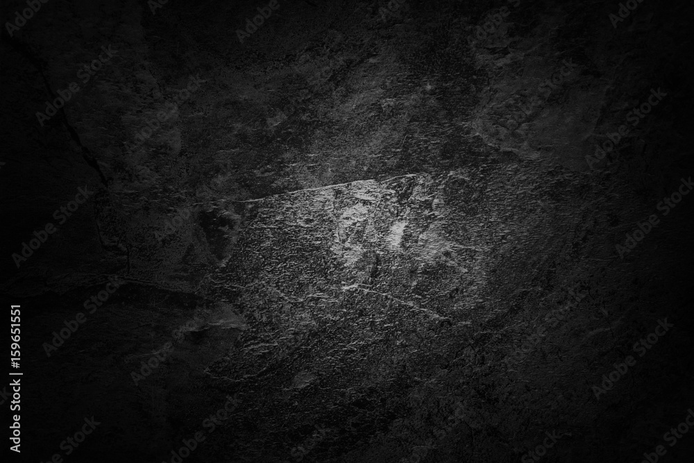 Fototapeta premium Dark concrete wall black background
