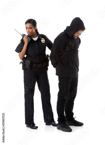 Police: Female Officer Arresting Suspicious Man In Hoodie