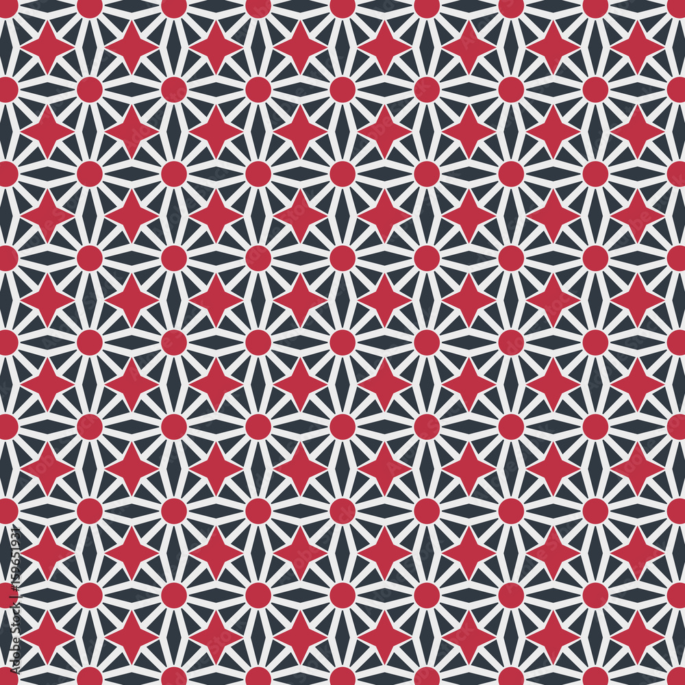 Geometric pattern in red and gray Geometric pattern in red and gray