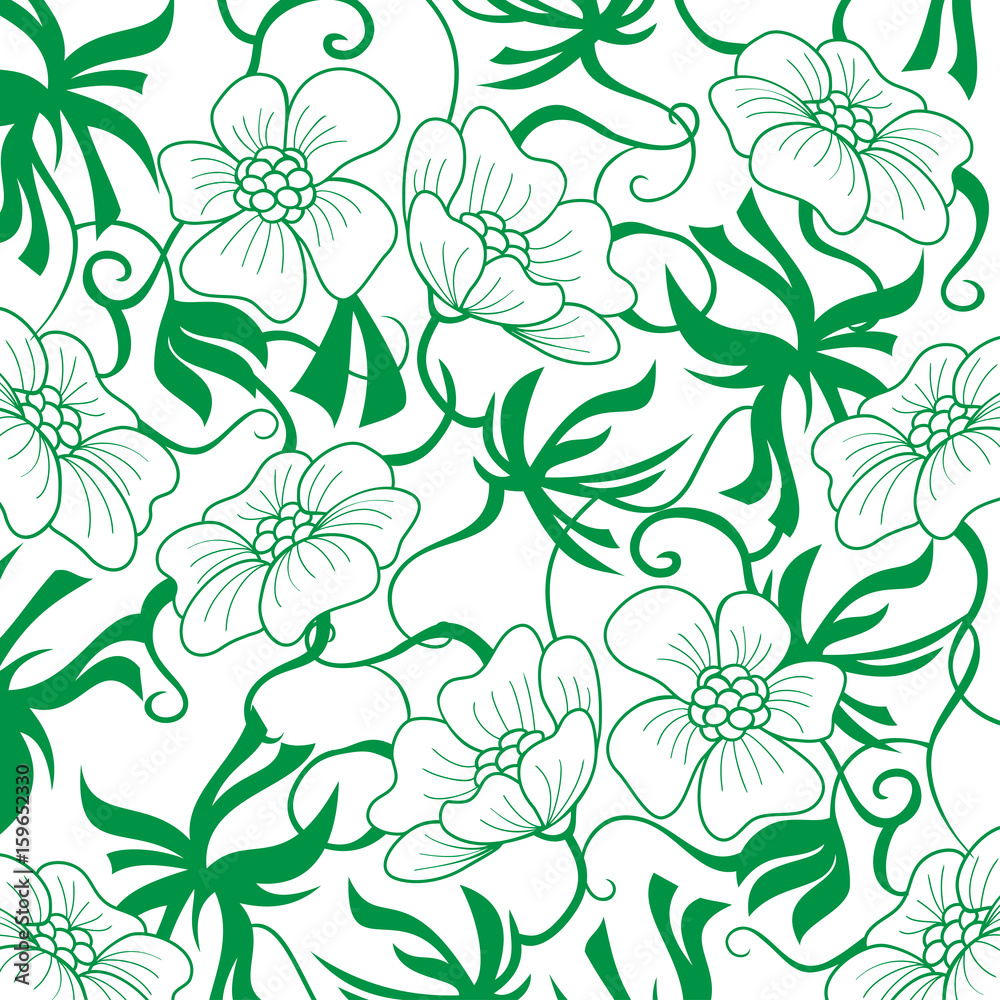 Green Flower background. Green Flower background.