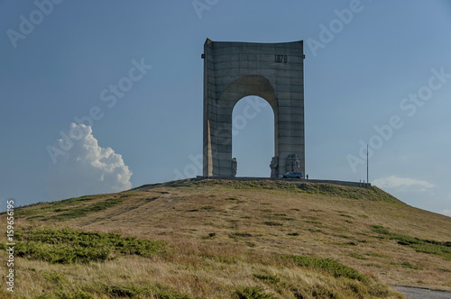 Beklemeto pass road, monument, Balkan mountain, Bulgaria