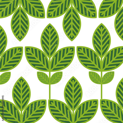 leafs plant ecology pattern vector illustration design