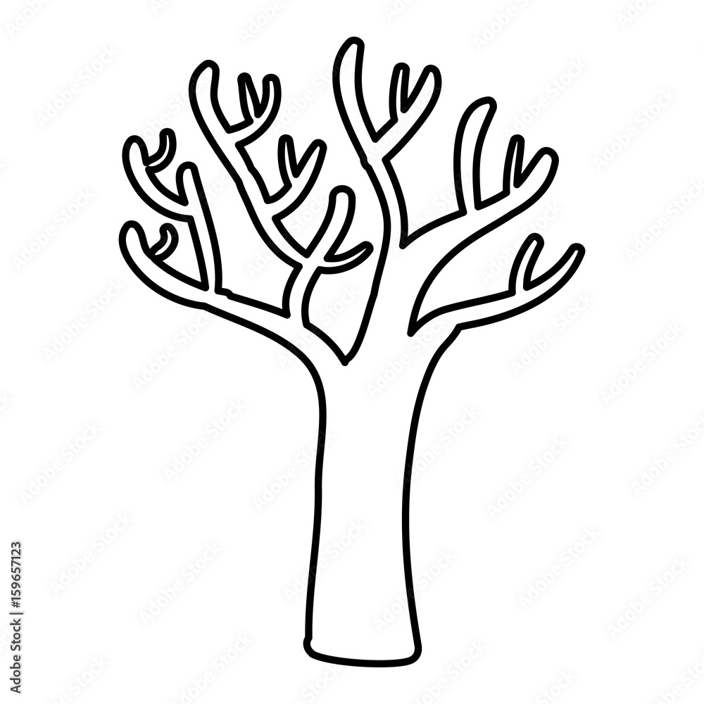 autumn tree plant isolated icon vector illustration design