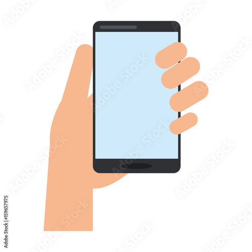 electronic cell phone on icon vector illustration design graphic