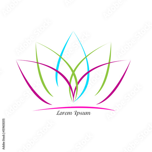 Isolated spa logo on a white background, Vector illustration