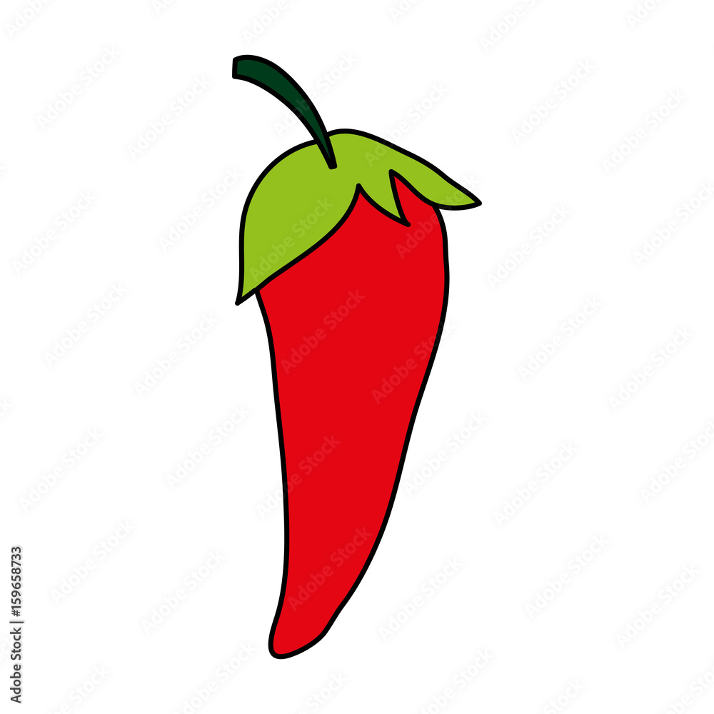 Hot vegetable paprika illustration icon vector graphic design flat Hot vegetable paprika illustration icon vector graphic design flat
