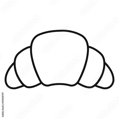 delicious croissant bread icon vector illustration design