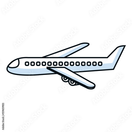 airplane flying isolated icon vector illustration design