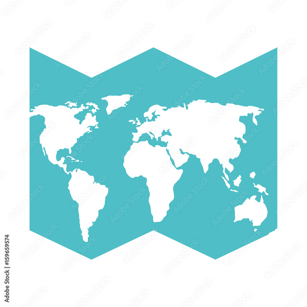 paper map isolated icon vector illustration design