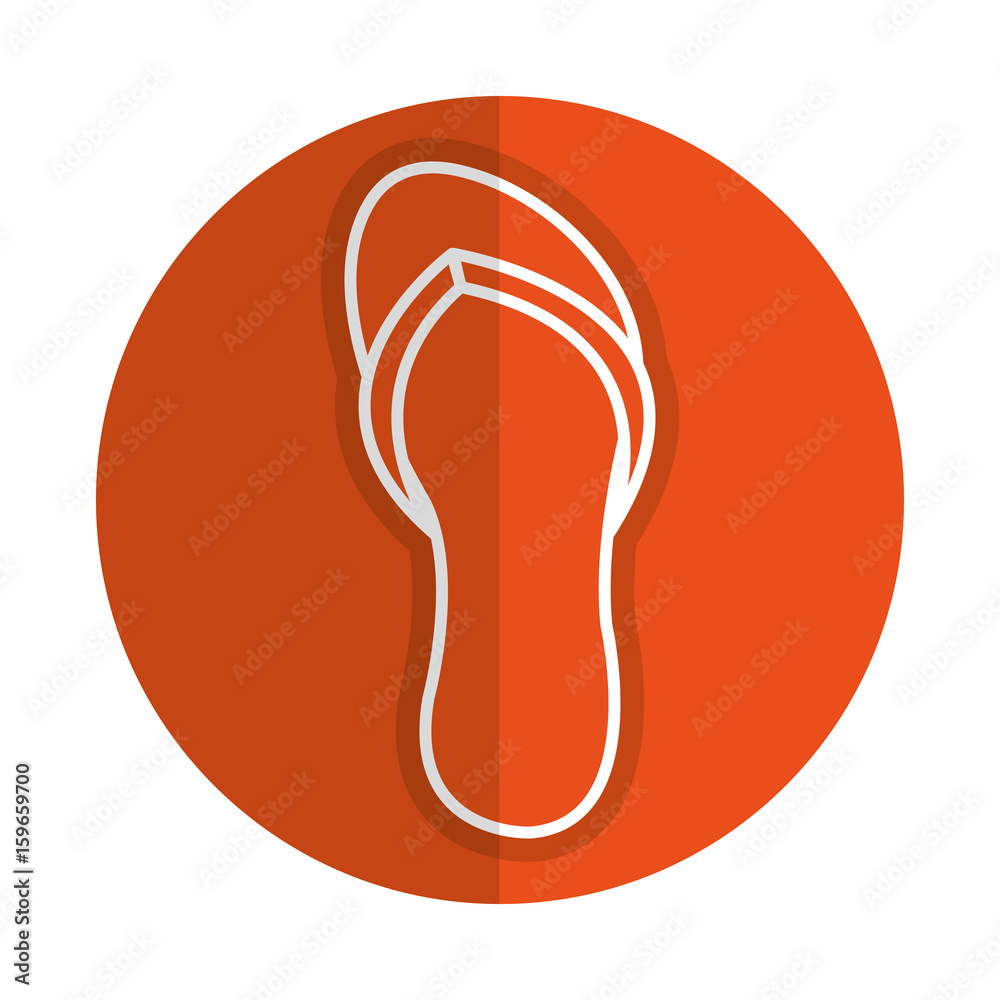 flip flops isolated icon vector illustration design
