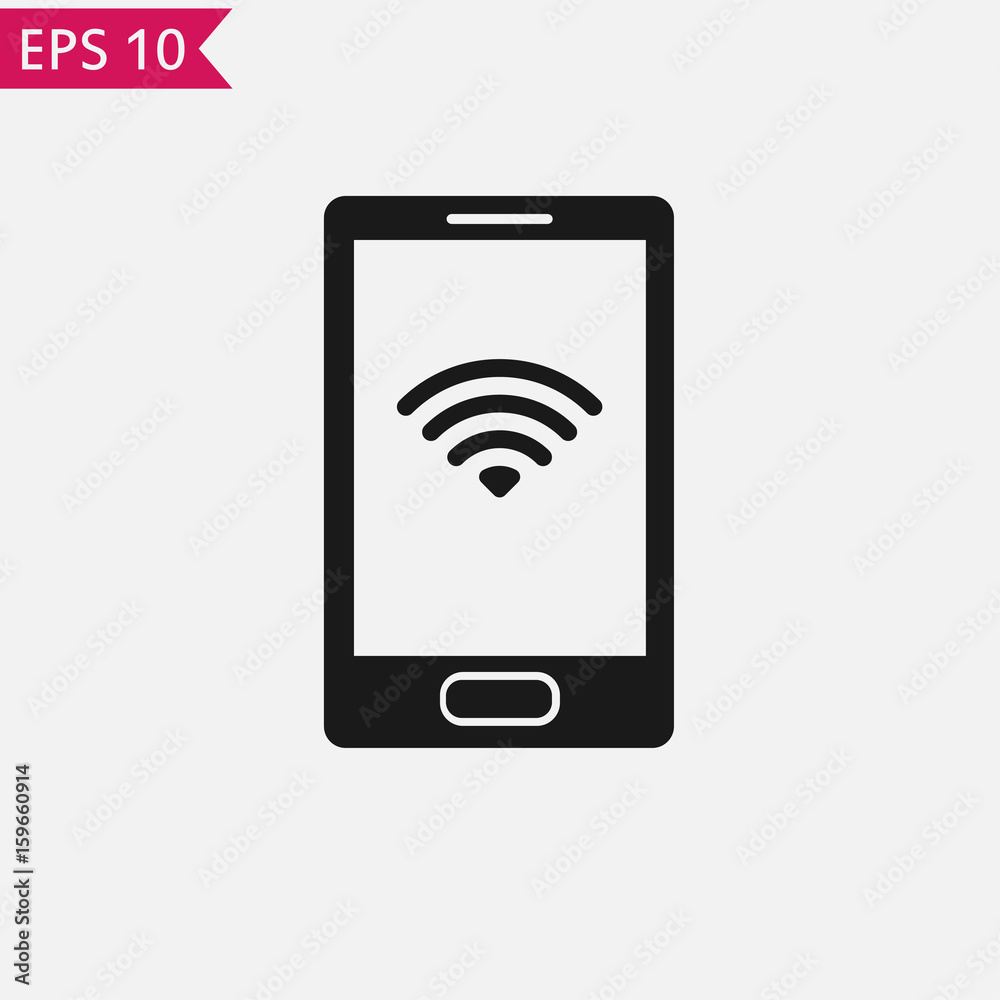 Smartphone wifi icon Vector Smartphone wifi icon Vector
