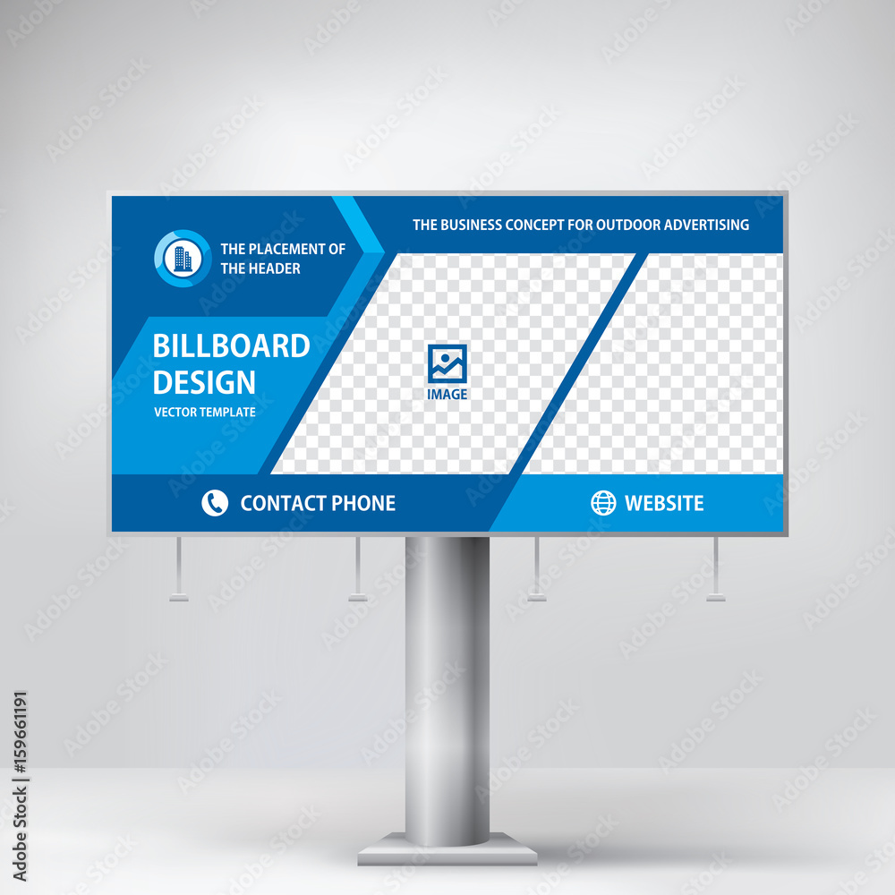 Billboard design, to advertise a construction company, a template for