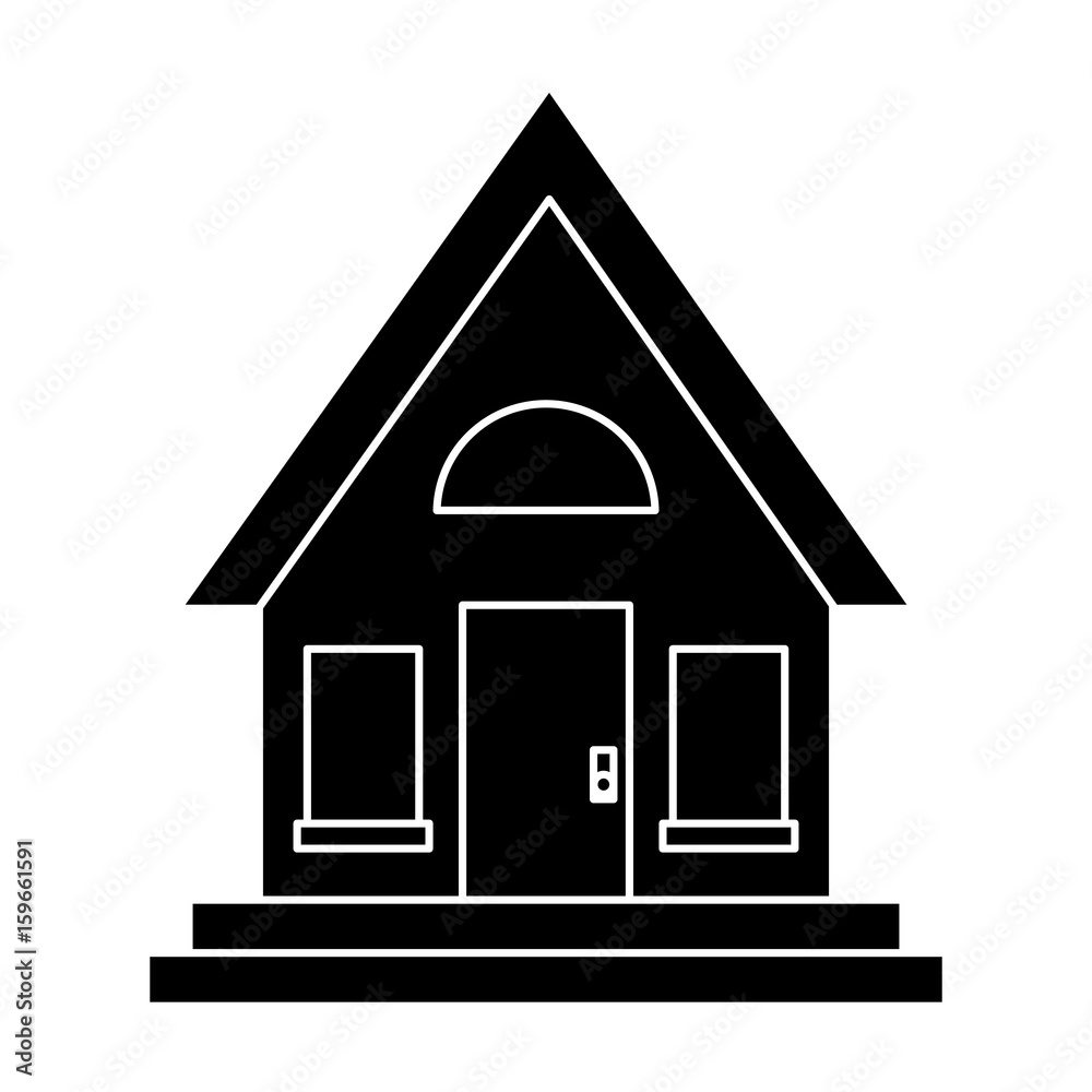 silhouette of house icon over white background vector illustration silhouette of house icon over white background vector illustration