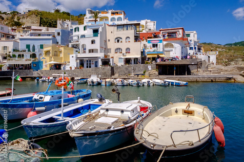 Fishing boats moored at Sant'Angelo, Ischia, Italy.