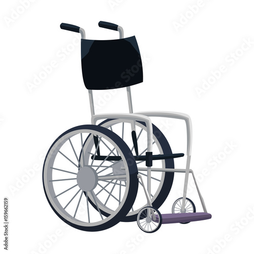 disabled wheelchair handicap medical equipment icon vector illustration