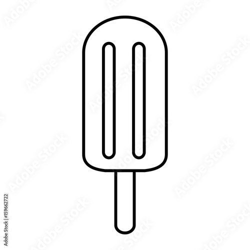 ice cream bar icon over white background vector illustration
