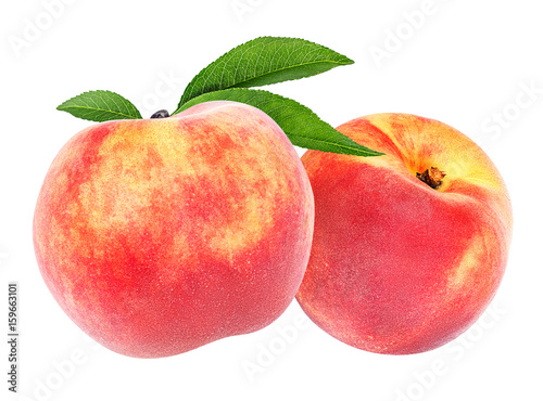 Peach isolated on white