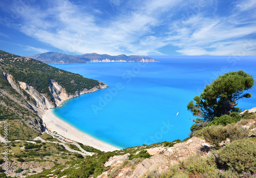 Famous beach Mirtos on Kefalonia island in Greece © Piotr Krzeslak