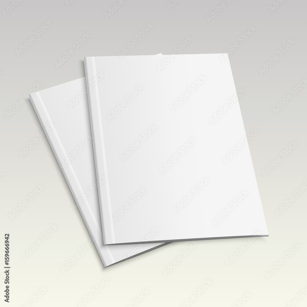 Realistic blank closed magazine mockup template. Vector Realistic blank closed magazine mockup template. Vector