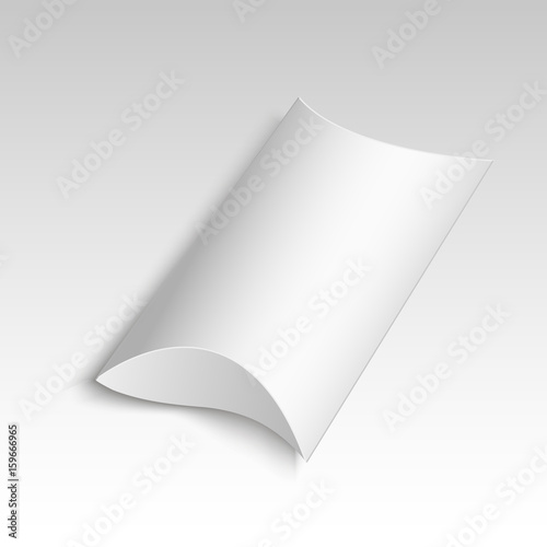 White product cardboard package box mock up. Vector Illustration