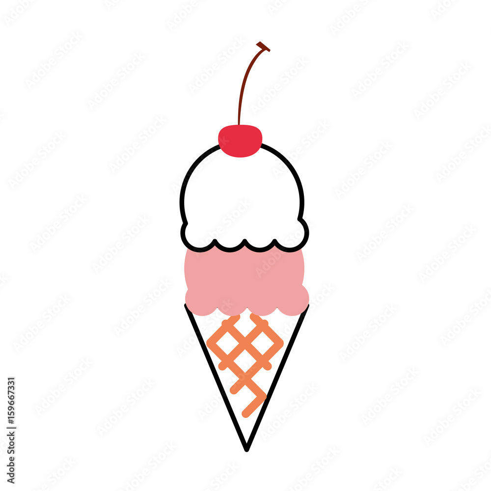 delicious ice cream isolated icon vector illustration design
