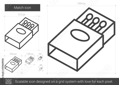 Match line icon.