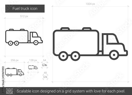 Fuel truck line icon.