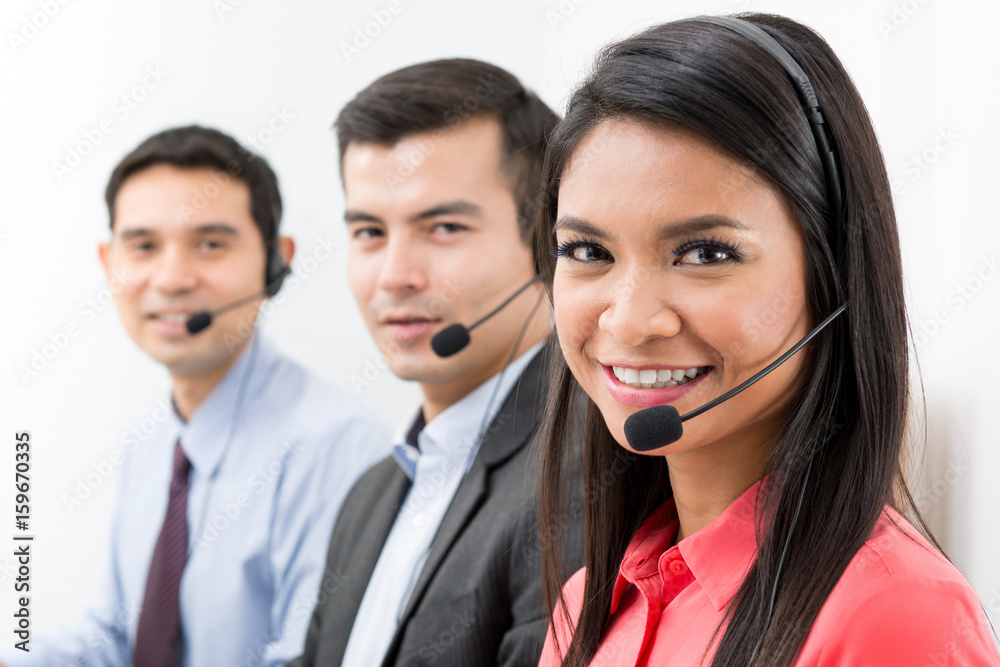 Call center (telemarketing or customer service) team Call center (telemarketing or customer service) team