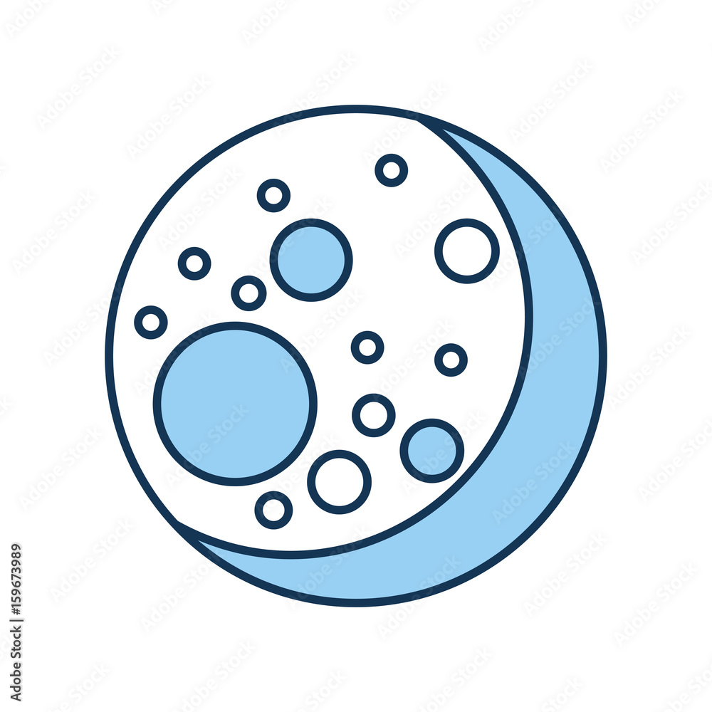 Natural satellite moon icon vector illustration design Natural satellite moon icon vector illustration design