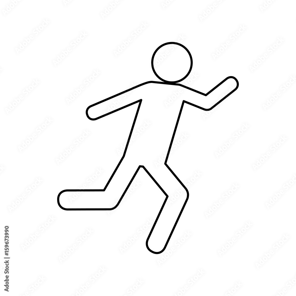 pictogram man running icon over white background vector illustration pictogram man running icon over white background vector illustration