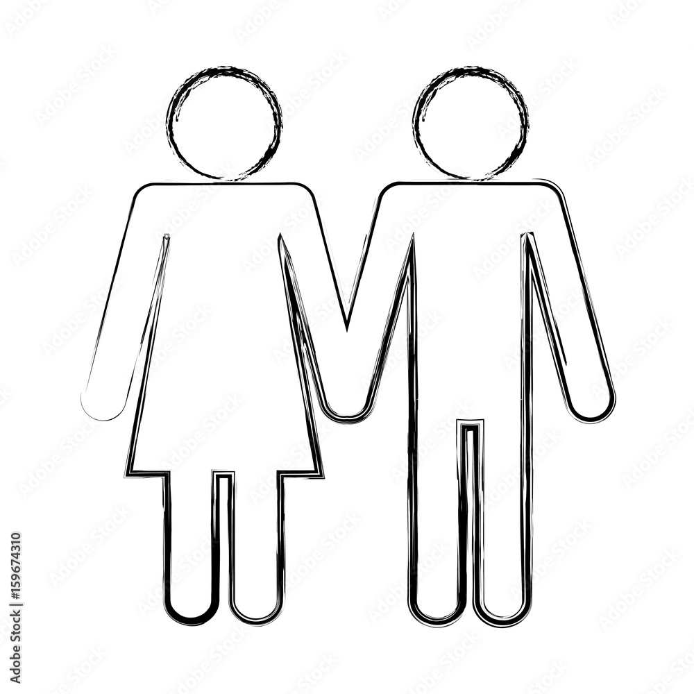 pictogram couple icon over white background vector illustration pictogram couple icon over white background vector illustration