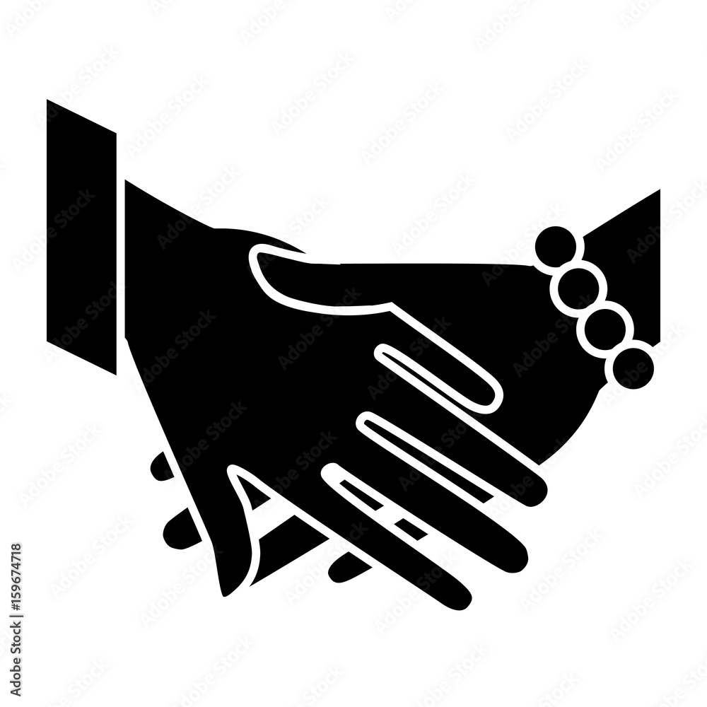 hands icon over white background vector illustration hands icon over white background vector illustration