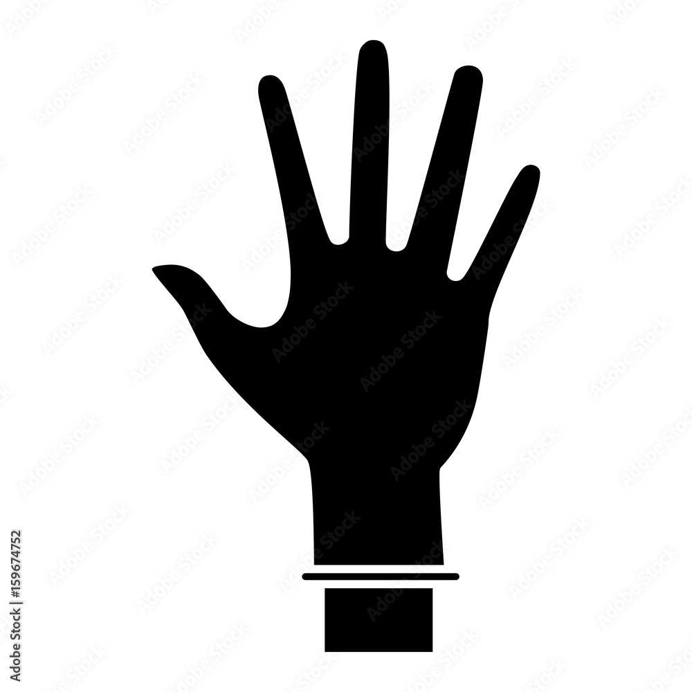 hand with medical gloves icon over white background vector illustration hand with medical gloves icon over white background vector illustration