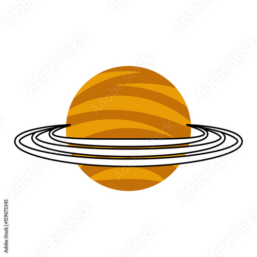 saturn planet isolated icon vector illustration design